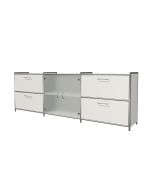 Sideboard Artline, 3 Elemente (1 Glastür, 4 Schubfächer)