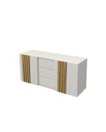 Sideboard Oxford, 2 Ordnerhöhen mit Schubladen, Weiß