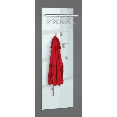 Edelstahl-Garderobe Lugano Glas