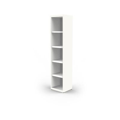 Einzelregal StageOne Form5, breit, Weiß, 5 Ordnerhöhen