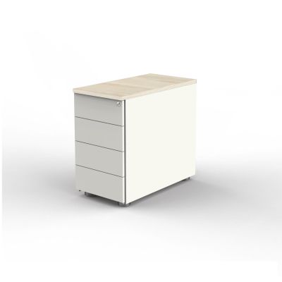 Anstell-Container mit 4 Schubladen, weiß